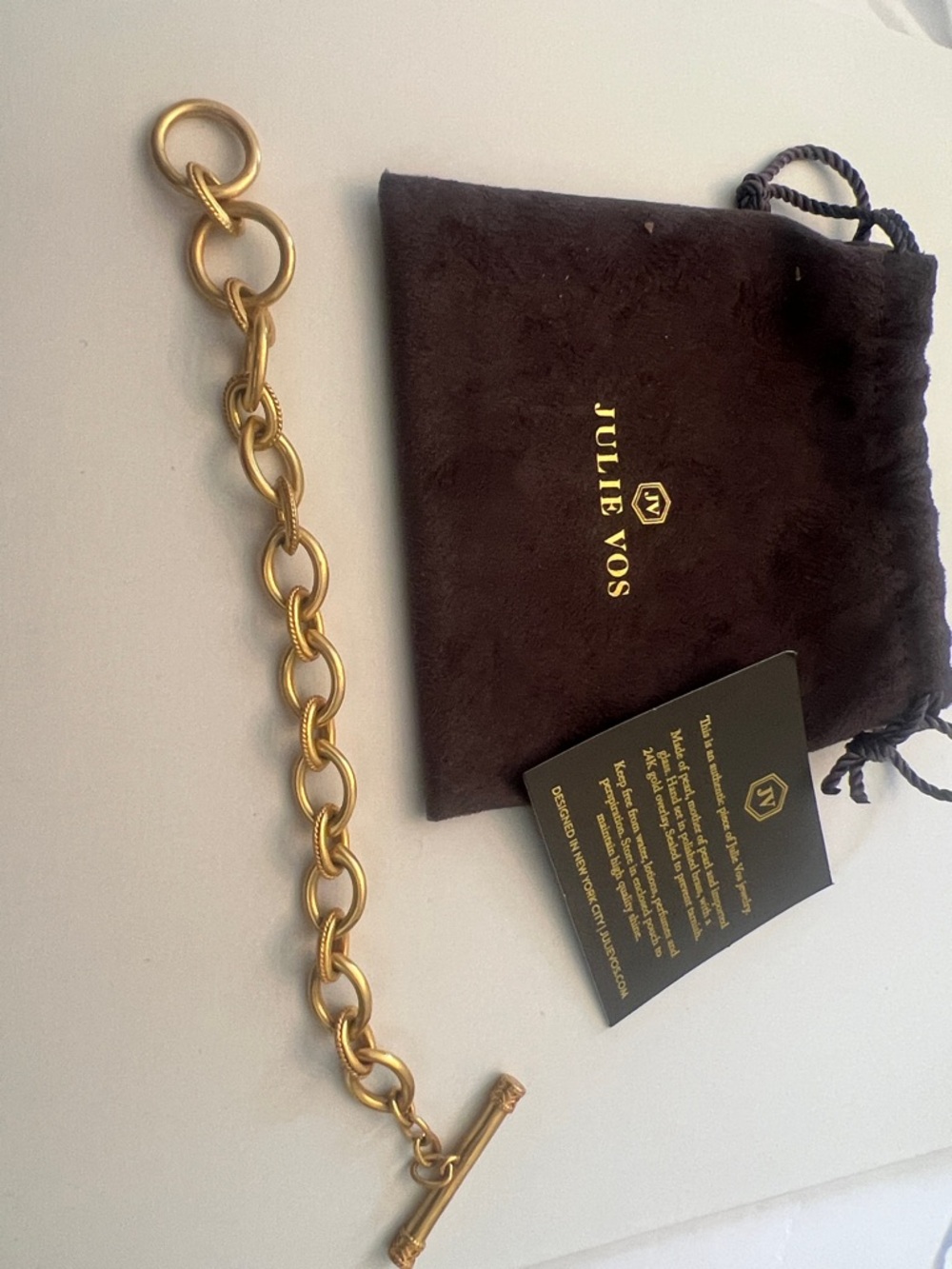 Julie Vos Delphine - bracelet Brand new. 
24 kt gold over brass